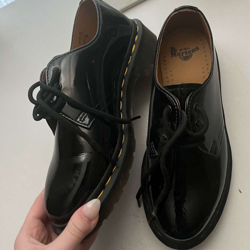 Dr Martens Black Glossy Loafers size 6